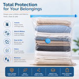 Vacuum Storage Bags with Hand Pump – Space Saving Compression Bags for Clothes & Travel