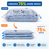 Vacuum Storage Bags with Hand Pump – Space Saving Compression Bags for Clothes & Travel